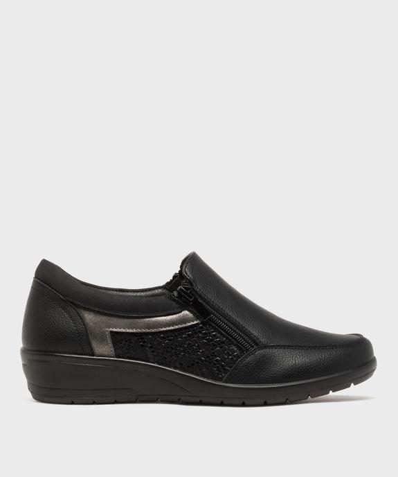 Derbies zippées à talon compensé femme - g'flex vue1 - G'FLEX - GEMO