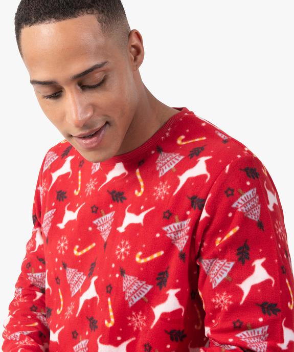 Pyjama homme spécial Noël en polaire fine vue5 - GEMO(HOMWR HOM) - GEMO