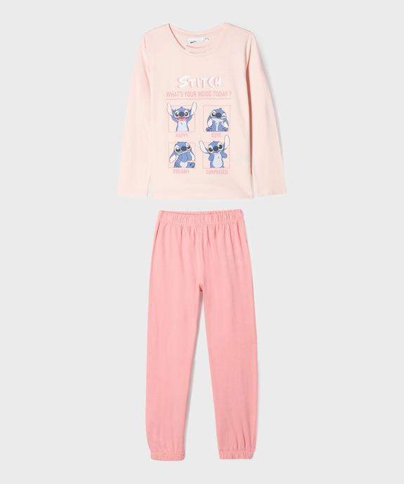 Pyjama en coton avec motifs Stitch fille - Disney vue1 - LILO & STITCH - GEMO