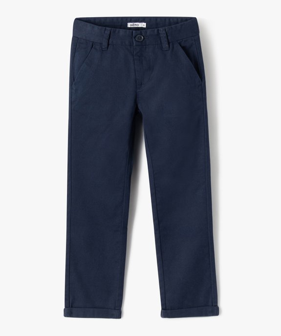Pantalon chino en coton garçon vue1 - GEMO 4G GARCON - GEMO