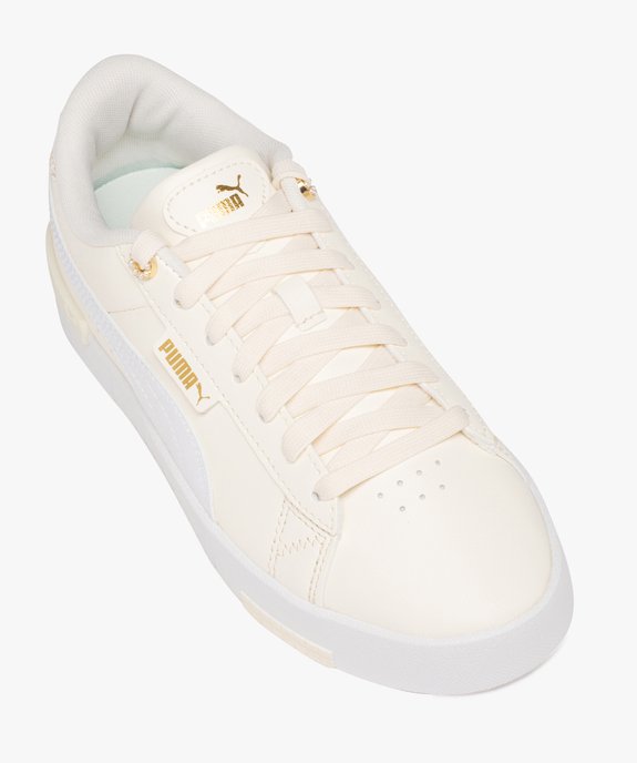 Baskets femme dessus uni en cuir à lacets avec semelle épaisse - Puma vue5 - PUMA - GEMO