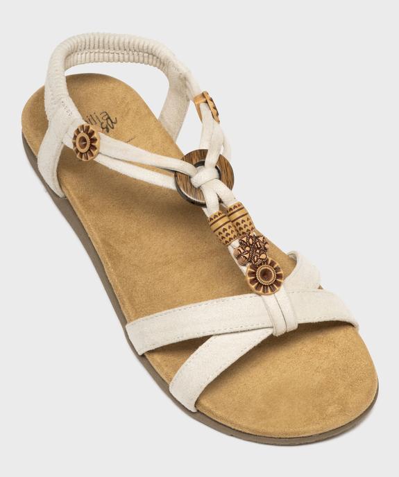 Sandales à enfiler avec breloques femme vue5 - EMILIA ROSA - GEMO