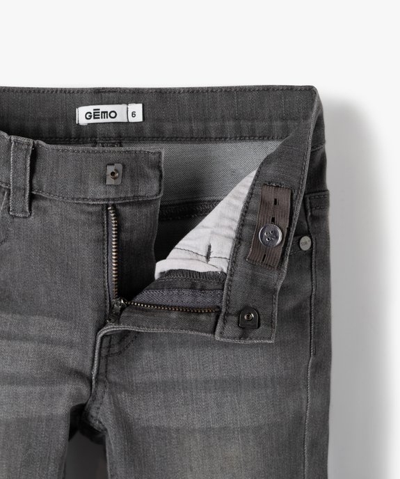 Jean garçon coupe Slim contenant du polyester recyclé vue3 - GEMO 4G GARCON - GEMO