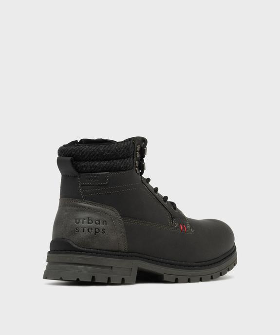 Boots à semelle crantée et doublure chaude double fermeture homme - Urban Step vue4 - URBAN STEPS GEMO FOR GOOD - GEMO