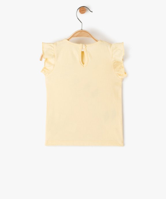 Tee-shirt bébé fille imprimé à manches volantées – Disney vue3 - DISNEY DTR - GEMO