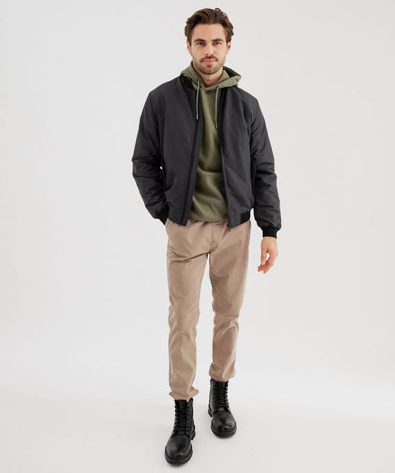 Blouson zippé style bombers homme vue4 - GEMO 4G HOMME - GEMO