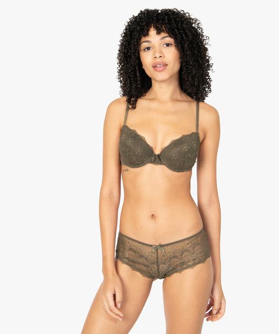 Shorty femme en dentelle et tulle (lot de 2) vue3 - GEMO(HOMWR FEM) - GEMO