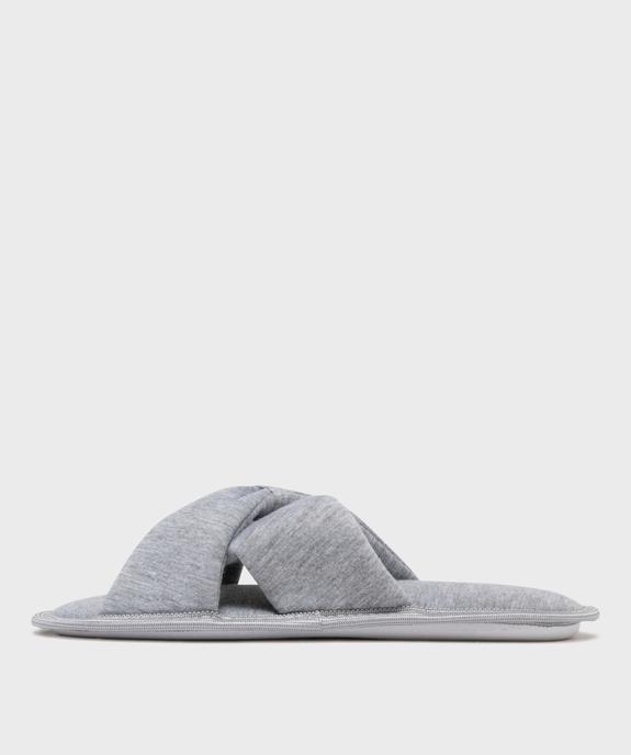 Mules d’intérieur ouvertes à brides croisées femme vue3 - GEMO(HOMWR FEM) - GEMO