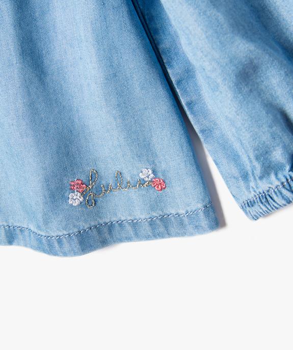 Blouse trapèze à manches longues et col brodé bébé fille - LuluCastagnette vue3 - LULUCASTAGNETTE - GEMO