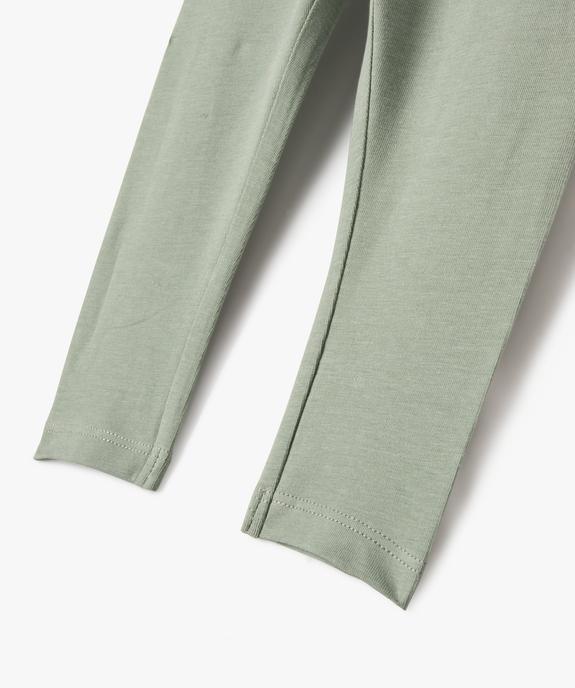 Legging long en coton stretch bébé fille vue2 - GEMO 4G BEBE - GEMO