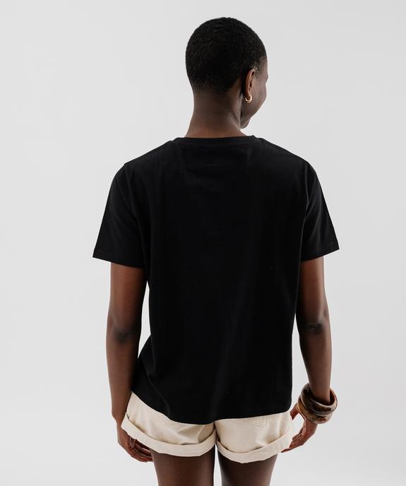 Tee-shirt manches courtes en coton imprimé femme - The National Gallery vue3 - NATIONAL GALERY - GEMO