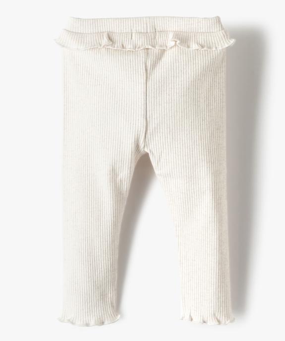 Legging bébé fille en maille côtelé et basque vue3 - GEMO 4G BEBE - GEMO