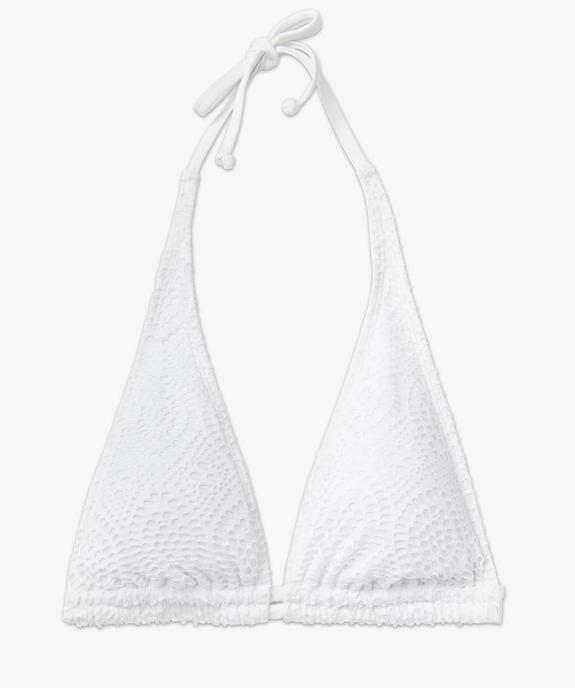 Haut de maillot de bain femme forme triangle en dentelle vue4 - GEMO 4G FEMME - GEMO
