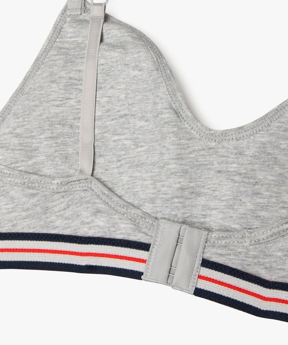 Soutien-gorge en coton stretch avec mousse amovibles fille - Camps United vue3 - CAMPS GEMO FOR GOOD - GEMO