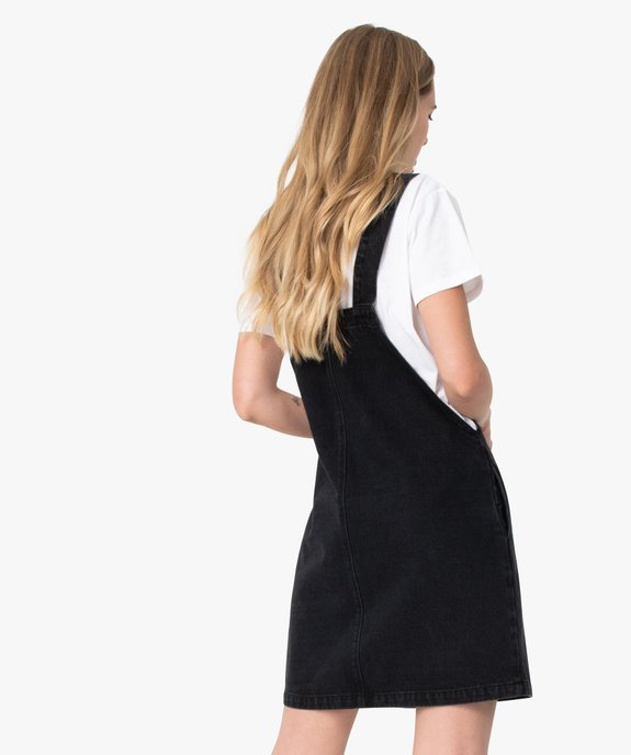 Robe femme en jean forme salopette vue3 - GEMO(FEMME PAP) - GEMO