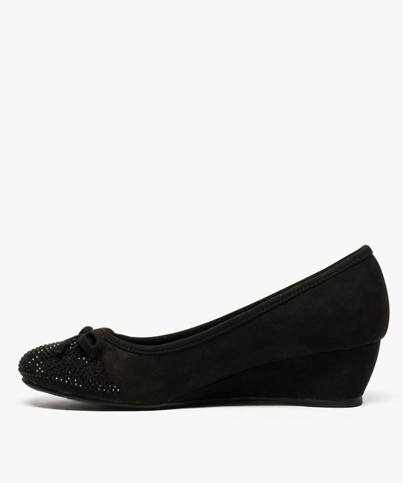 Ballerines femme à talon compensé et strass vue3 - GEMO(URBAIN) - GEMO