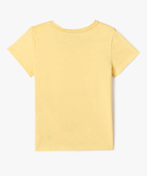 Tee-shirt manches courtes et col rond fille vue3 - GEMO 4G FILLE - GEMO