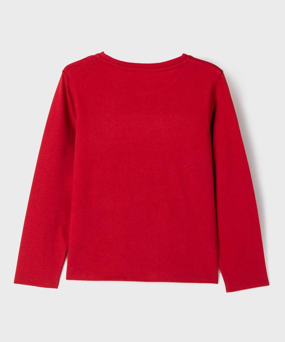 Tee-shirt manches longues à sequins brillants fille vue3 - GEMO 4G FILLE - GEMO