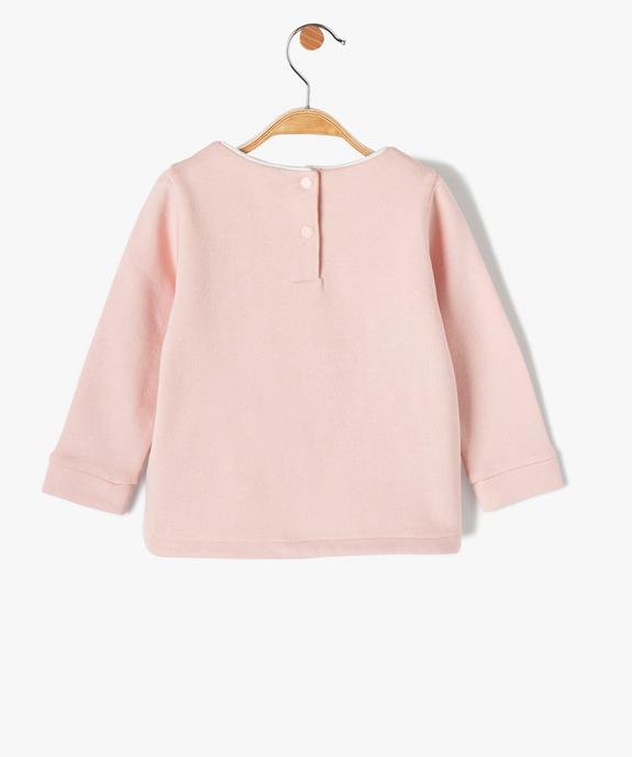 Sweat bébé fille molletonné avec motif animalier vue5 - GEMO(BEBE DEBT) - GEMO