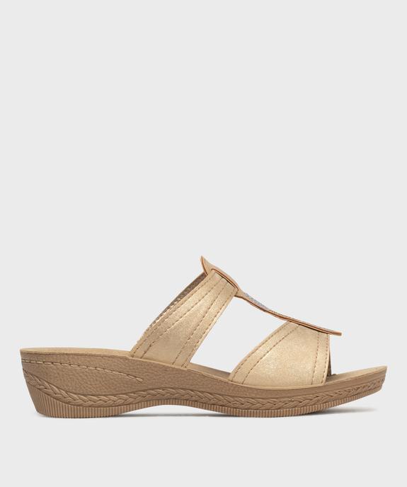 Mules confort à talon compensé et semelle intérieure cuir femme - G'Flex vue1 - G'FLEX - GEMO