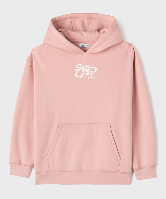 Sweat à capuche et poche kangourou en molleton imprimé devant et dos garçon vue1 - GEMO 4G GARCON - GEMO