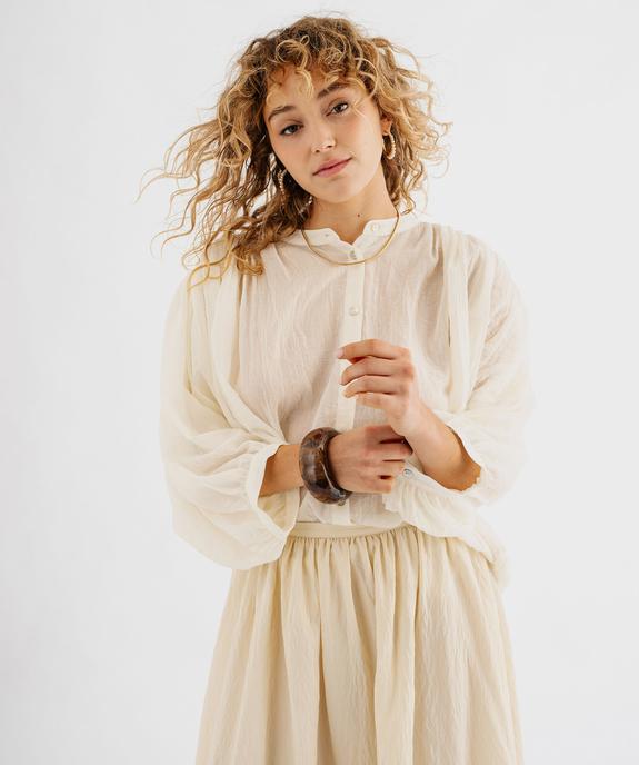 Blouse à manches longues coupe oversize femme  vue1 - GEMO(FEMME PAP) - GEMO