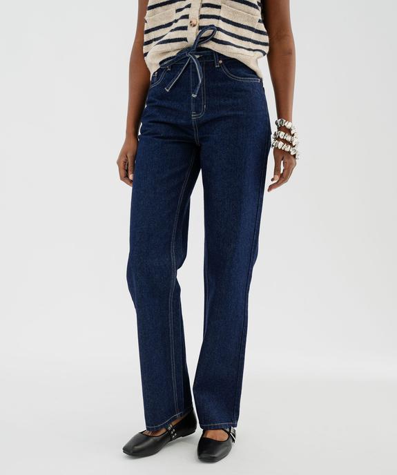 Jean Full Lenght Straight taille haute femme vue1 - GEMO 4G FEMME - GEMO