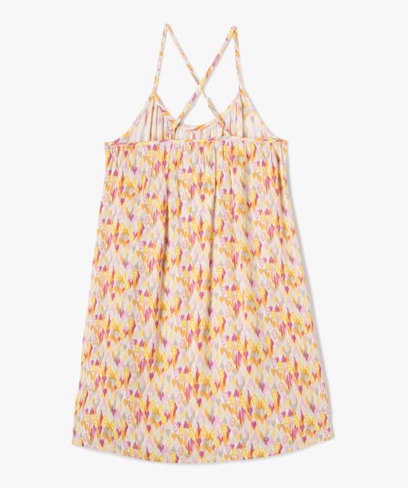 Robe fille imprimée à fines bretelles - LuluCastagnette vue3 - LULUCASTAGNETTE - GEMO