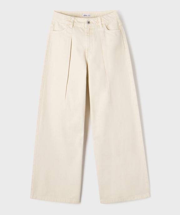 Jean straight taille haute fille vue1 - GEMO (JUNIOR) - GEMO