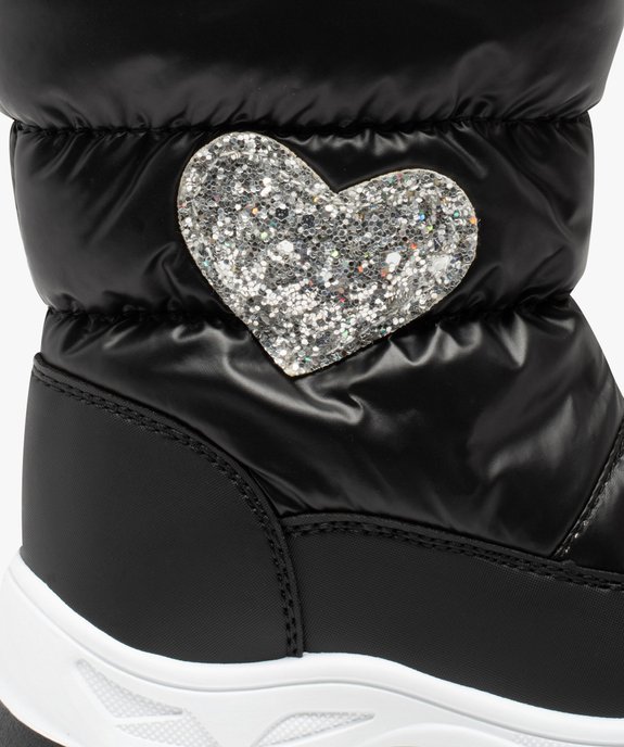 Bottes de neige fille avec cœur pailleté vue6 - GEMO (EQUIPT) - GEMO