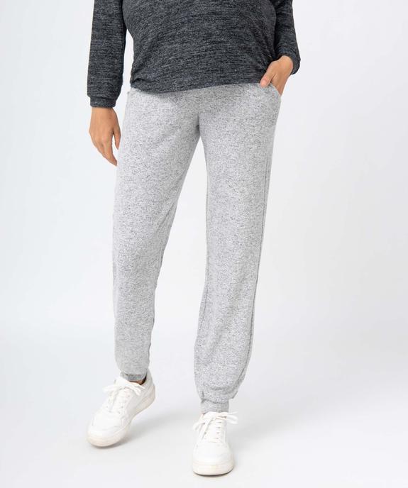 Pantalon de grossesse jogger en maille douce vue1 - GEMO (MATER) - GEMO