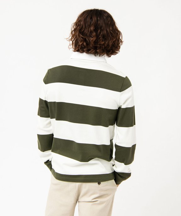 Polo à manches longues à larges rayures homme vue3 - GEMO (HOMME) - GEMO