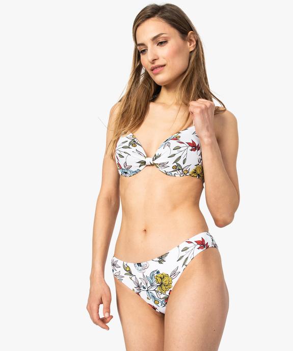 Haut de maillot de bain femme fleuri balconnet à armatures vue3 - GEMO (PLAGE) - GEMO