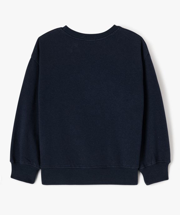 Sweat en molleton doux imprimé garçon vue4 - GEMO (ENFANT) - GEMO