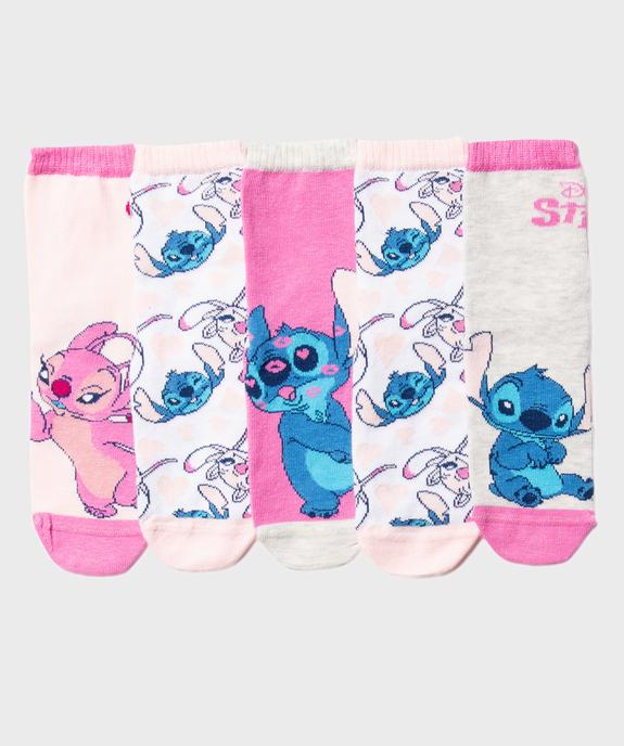 Chaussettes hautes imprimées Stitch et Angel fille (lot de 5) - Disney vue1 - LILO & STITCH - GEMO