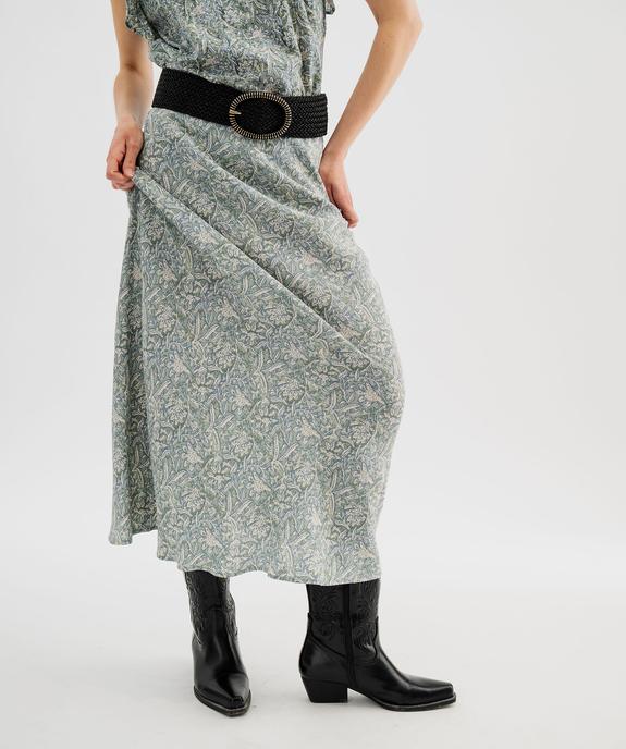 Jupe longue en viscose fleurie femme vue1 - GEMO(FEMME PAP) - GEMO