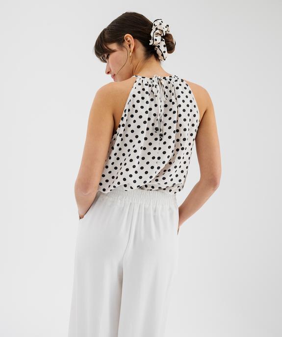 Blouse sans manches en viscose à pois femme vue3 - GEMO 4G FEMME - GEMO