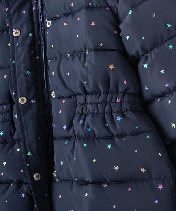 Parka déperlante à capuche avec doublure peluche fille vue3 - GEMO 4G FILLE - GEMO