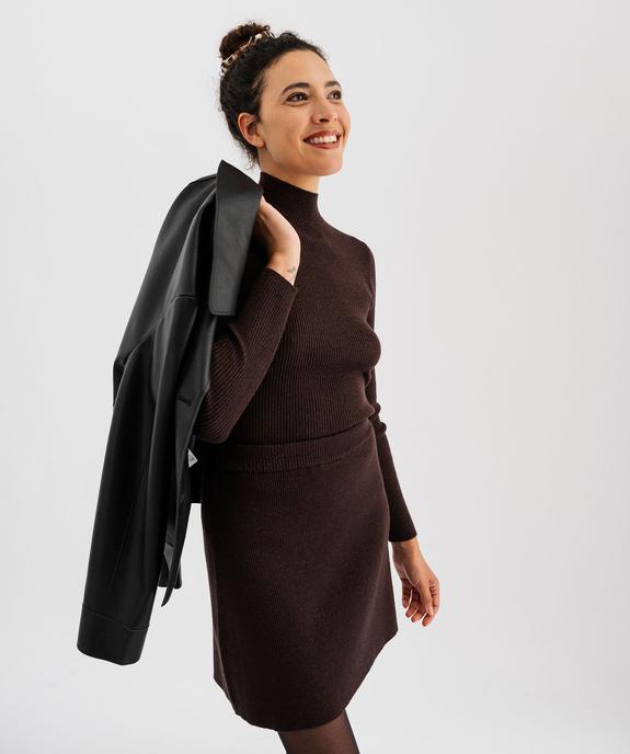 Jupe courte en maille pailletée femme vue4 - GEMO(FEMME PAP) - GEMO