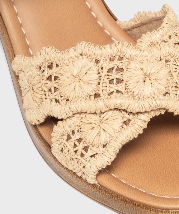 Sandales à talon haut et brides croisées en raphia femme vue6 - FOLLOW ME - GEMO