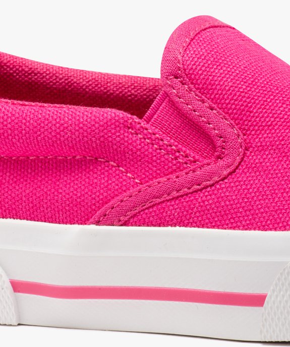 Tennis en toile unies sans lacets fille vue6 - GEMO 4G FILLE - GEMO