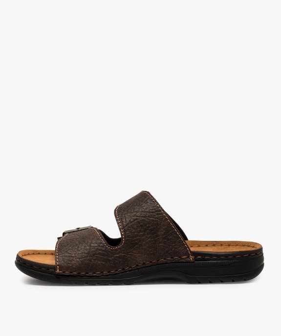 Mules confort à larges brides à boucle homme vue3 - G'FLEX - GEMO