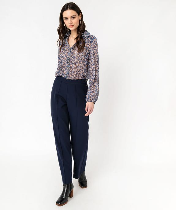Chemise en voile à motifs fleuris femme vue5 - GEMO(FEMME PAP) - GEMO