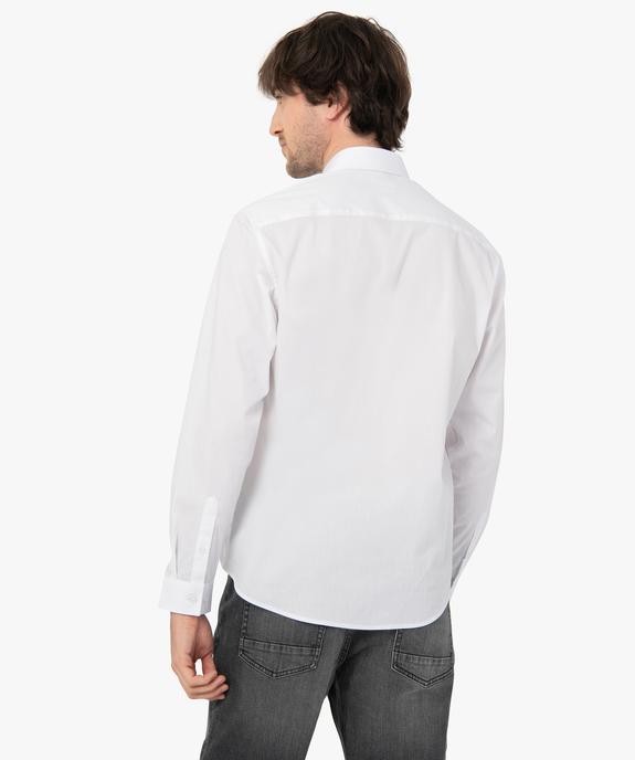 Chemise homme à manches longues coupe Regular en coton stretch vue2 - GEMO (HOMME) - GEMO