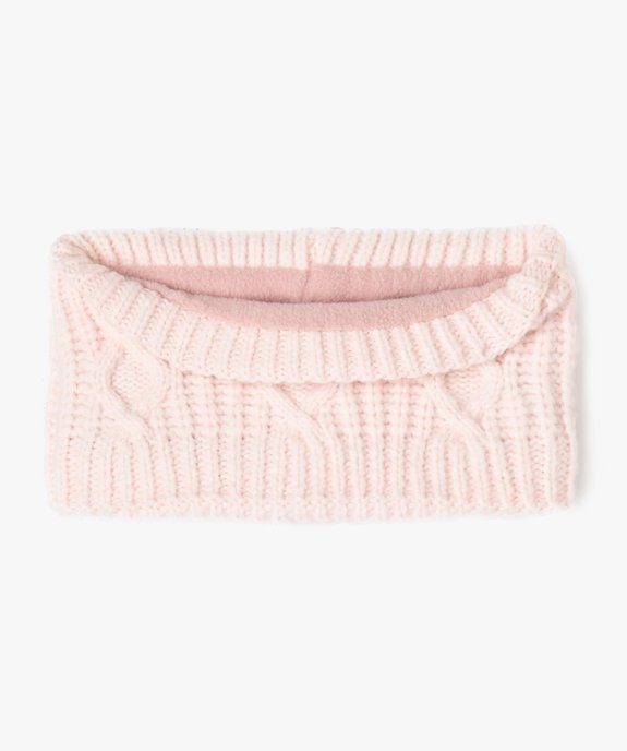 Tour de cou torsadé doublure polaire bébé fille vue1 - GEMO 4G BEBE - GEMO