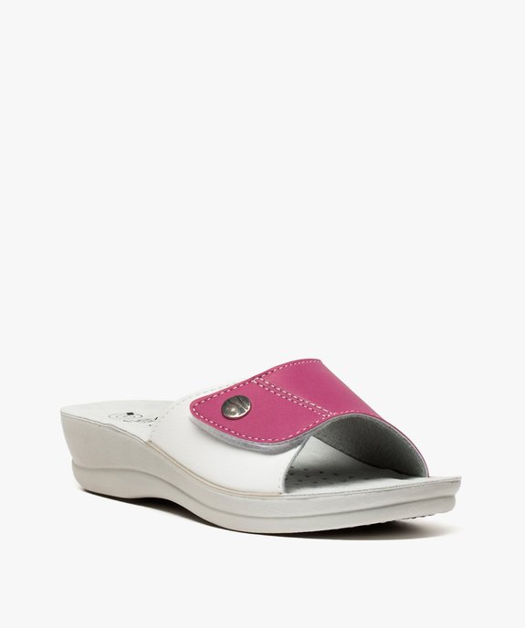 Mules femme confort à large bride scratch - Cloggy vue2 - GEMO (EQUIPT) - GEMO