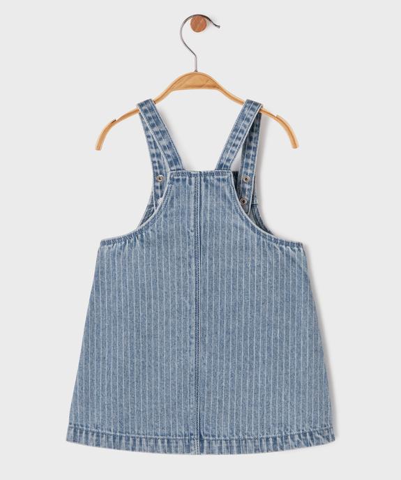 Robe en jean à bretelles bébé fille vue3 - GEMO(BEBE DEBT) - GEMO