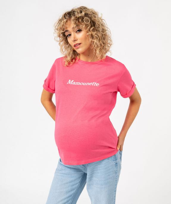 Tee-shirt de grossesse compatible allaitement avec motif  vue2 - GEMO 4G MATERN - GEMO
