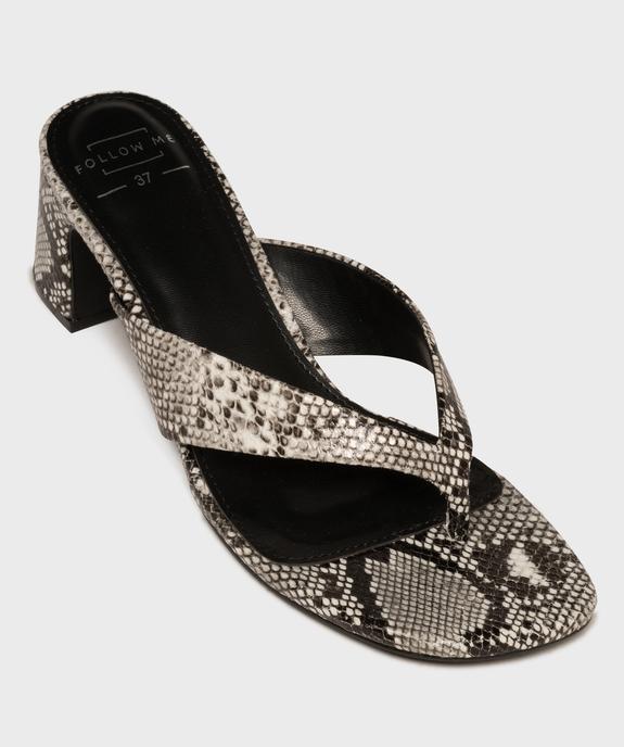 Mules à talon large et entredoigt femme - Follow Me vue5 - FOLLOW ME - GEMO