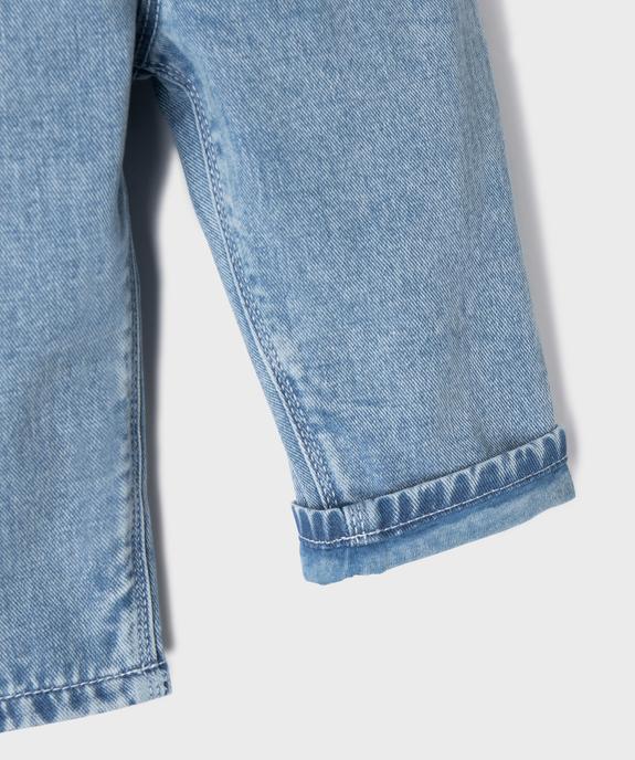 Jean avec doublure jersey et taille élastique bébé fille vue3 - GEMO 4G BEBE - GEMO